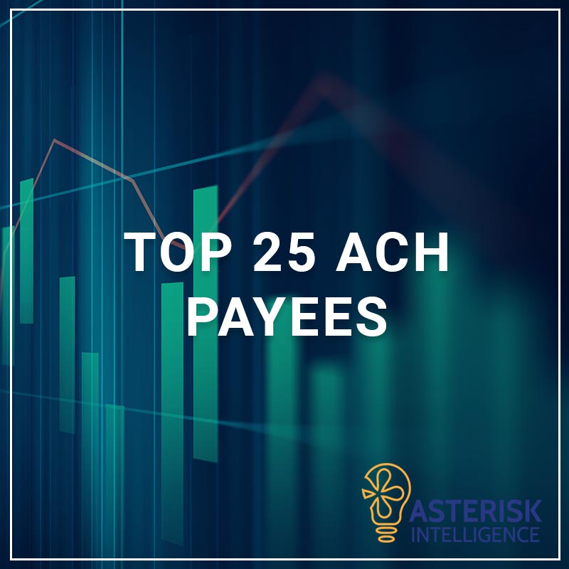 Top 25 ACH Payees - a service by Asterisk Intelligence