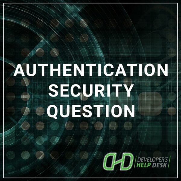 Authentication - Security Question