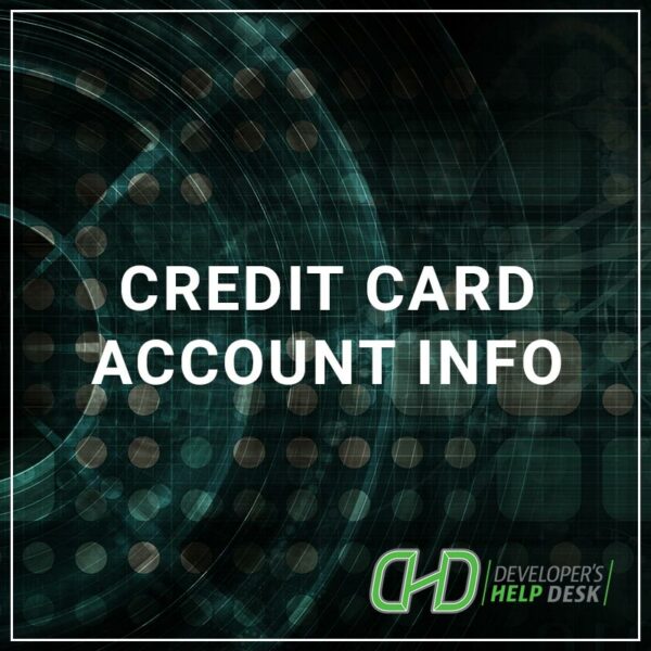 Credit Card Account Info