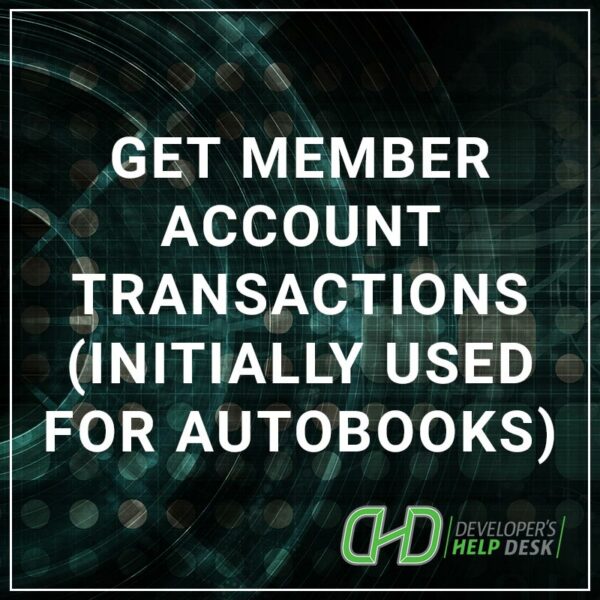 Get Member Account Transactions