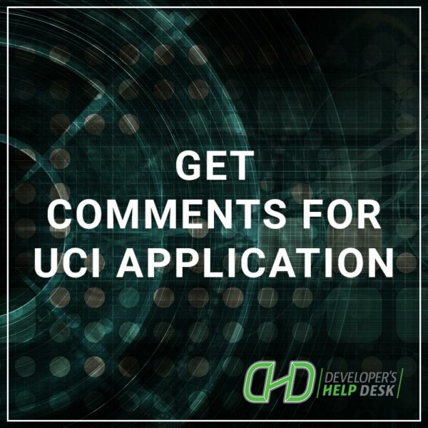 Get Comments for UCI Application