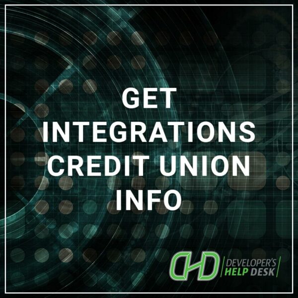Get Integrations CU Info