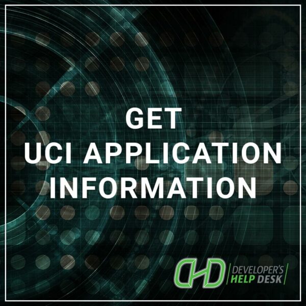 Get UCI Application Information