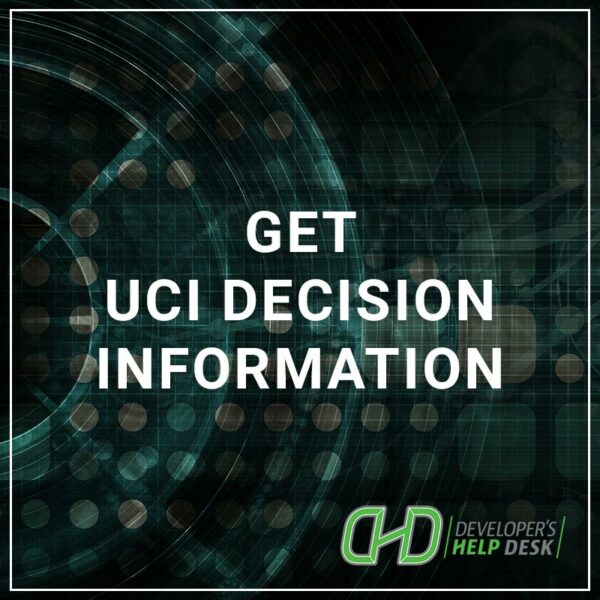 Get UCI Decision Information CU*Answers Store