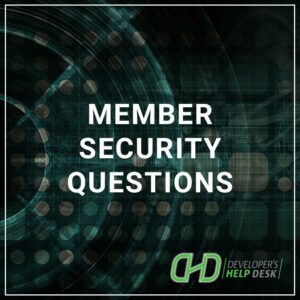 Get member security questions