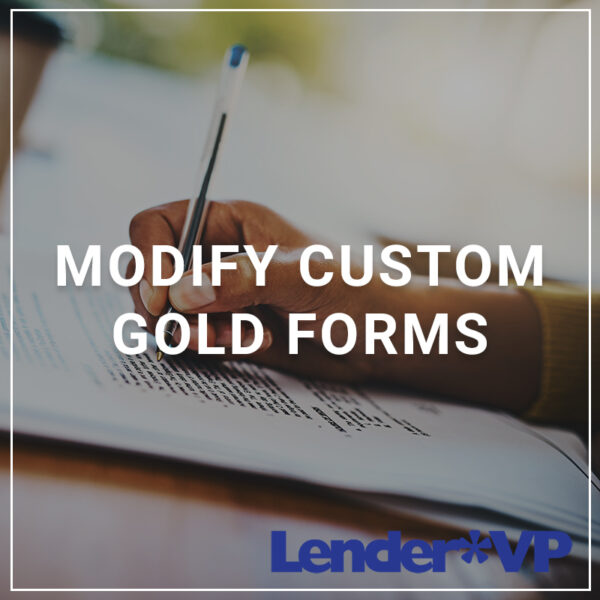 Modify Custom GOLD Forms