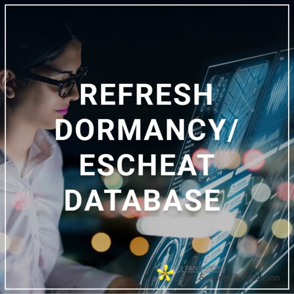 Refresh Dormancy/Escheats Database