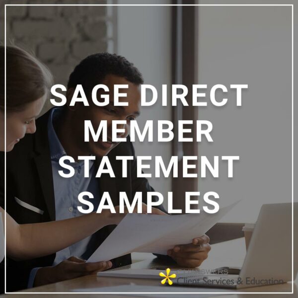 Sage DIrect Member Statement Samples