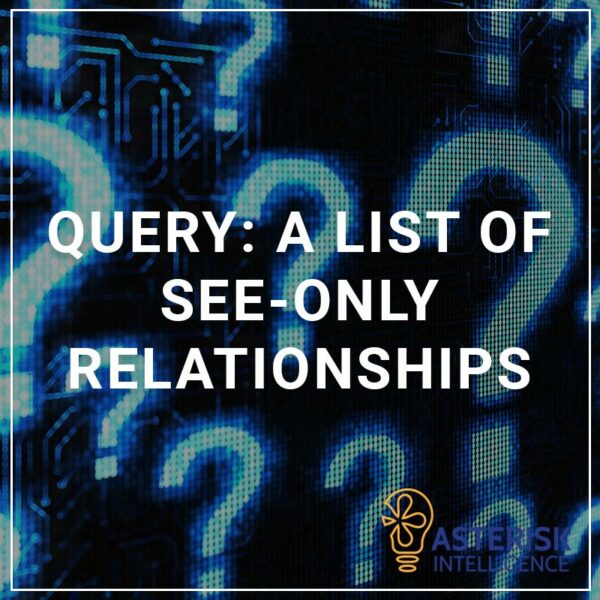 Query: a list of see only relationships