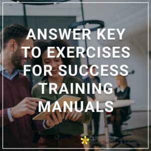 answer key to exercises for success training manuals