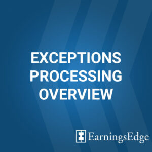 Exceptions Processing Overview