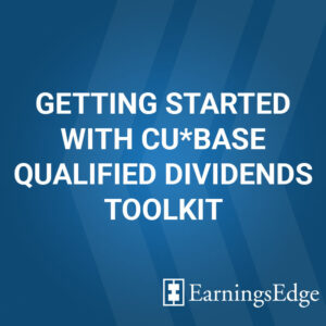 Getting Started with the CU*BASE Qualified Dividends Toolkit